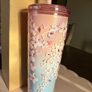 Disney Starbucks Mickey Mouse Icon Sakura Tumbler with Straw New *****